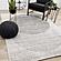 Swift Grey White Two Merging Circles Rug by Kalora