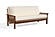 Futon Frame - Front-Closing Eco-Friendly Hardwood - Taurus Walnut by Comfort Pure