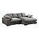 Plunge Sectional Charcoal by Moe's Home Collection