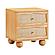 Grappa Natural Wood & Rattan Wavy Nightstand by TOV Furniture