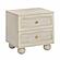 Grappa Whitewashed Wood & Raffia Wavy Nightstand by TOV Furniture