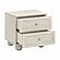 Grappa Whitewashed Wood & Raffia Wavy Nightstand by TOV Furniture