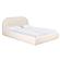 Bara Cream Textured Velvet King Bed by TOV Furniture