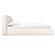 Bara Cream Textured Velvet King Bed by TOV Furniture