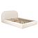Bara Cream Textured Velvet King Bed by TOV Furniture