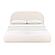 Bara Cream Textured Velvet King Bed by TOV Furniture
