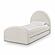 Moon Cream Boucle Twin Trundle Bed by TOV Furniture