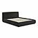 Isla Charcoal Textured Velvet Queen Bed by TOV Furniture