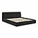 Isla Charcoal Textured Velvet King Bed by TOV Furniture