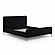 Angela Black Upcycled Linen Queen Bed by TOV Furniture