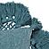 Stone Washed Denim Blue Cotton Tasseled Pillow by TOV Furniture