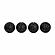 Gabby Speckled Black Round Card Holder - Set of 4 by TOV Furniture