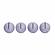 Gabby Speckled Purple Round Card Holder - Set of 4 by TOV Furniture