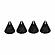 Gabby Speckled Black Cone Card Holder - Set of 4 by TOV Furniture