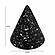 Gabby Speckled Black Cone Card Holder - Set of 4 by TOV Furniture