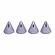 Gabby Speckled Purple Cone Card Holder - Set of 4 by TOV Furniture