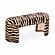 Zebra Brown Striped Tufted Bench by TOV Furniture