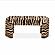 Zebra Brown Striped Tufted Bench by TOV Furniture