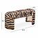 Zebra Brown Striped Tufted Bench by TOV Furniture