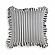 Alessia Navy Striped Ruffle 20 inch Square Accent Pillow by TOV Furniture