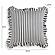 Alessia Navy Striped Ruffle 20 inch Square Accent Pillow by TOV Furniture