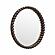 Baria Walnut Finish Round Wall Mirror by TOV Furniture