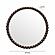 Baria Walnut Finish Round Wall Mirror by TOV Furniture
