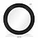 Tanya Black Rattan Round Wall Mirror by TOV Furniture