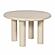 Barbara Cream Textured Indoor / Outdoor 47 inch Round Dining Table by TOV Furniture
