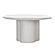 Elika White Faux Plaster Round Dining Table by TOV Furniture