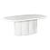 Elika White Faux Plaster Oval Dining Table by TOV Furniture