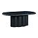 Elika Black Faux Plaster Oval Dining Table by TOV Furniture