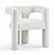 Sloane Bone White Recycled Fabric Chair by TOV Furniture