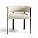 Taylor Cream Vegan Leather Dining Chair by TOV Furniture