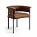 Taylor Saddle Brown Vegan Leather Dining Chair by TOV Furniture