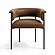 Taylor Saddle Brown Vegan Leather Dining Chair by TOV Furniture