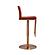 Sentinel Saddle Brown and Rose Gold Adjustable Stool by TOV Furniture