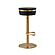 Astro Black and Gold Adjustable Stool by TOV Furniture