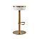 Astro White and Gold Adjustable Stool by TOV Furniture