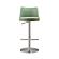 Reagan Sea Foam Green and Silver Adjustable Stool by TOV Furniture