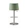 Reagan Sea Foam Green and Silver Adjustable Stool by TOV Furniture