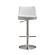 Reagan White and Silver Adjustable Stool by TOV Furniture