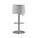 Reagan White and Silver Adjustable Stool by TOV Furniture
