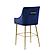 Beatrix Navy Velvet Counter Stool - Gold Legs by TOV Furniture
