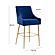 Beatrix Navy Velvet Counter Stool - Gold Legs by TOV Furniture