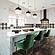 Beatrix Green Velvet Bar Stool - Gold Legs by TOV Furniture