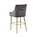 Beatrix Dark Gray Velvet Counter Stool - Gold Legs by TOV Furniture