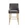 Beatrix Dark Gray Velvet Counter Stool - Gold Legs by TOV Furniture