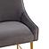 Beatrix Dark Gray Velvet Bar Stool - Gold Legs by TOV Furniture