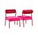 Jolene Hot Pink Velvet Dining Chair - Set of 2 by TOV Furniture